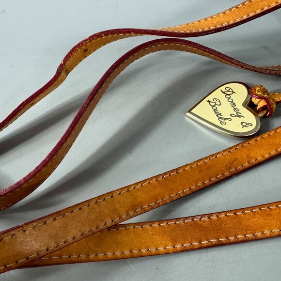 Dooney & Bourke Tan Leather Double Straps with Hanging Heart-shaped Charm - Picture 3 of 12